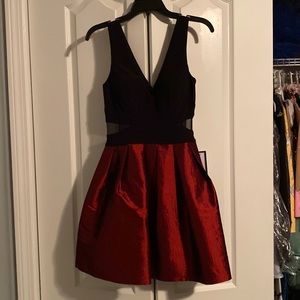 Black and Red Cocktail Dress Size 4